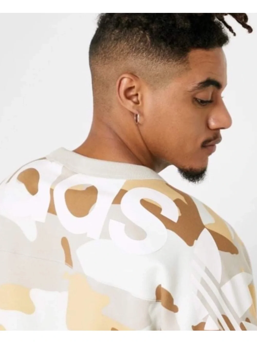 ADIDAS Brown and Tan Camouflage Sweatshirt